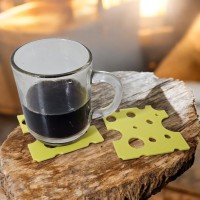 Cheese slices coasters 4 pcs / set 